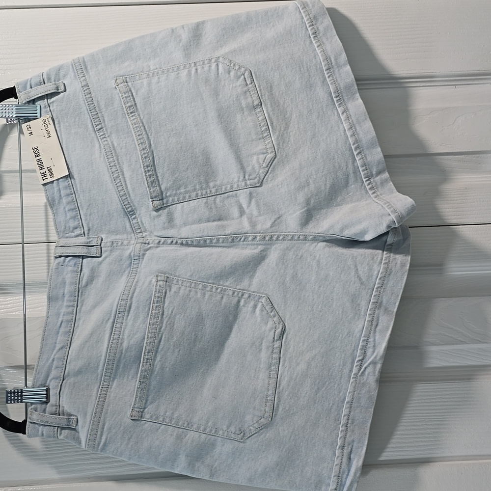 Kensie Jeans 14/32 High Rise Short Light Blue - Picture 6 of 9